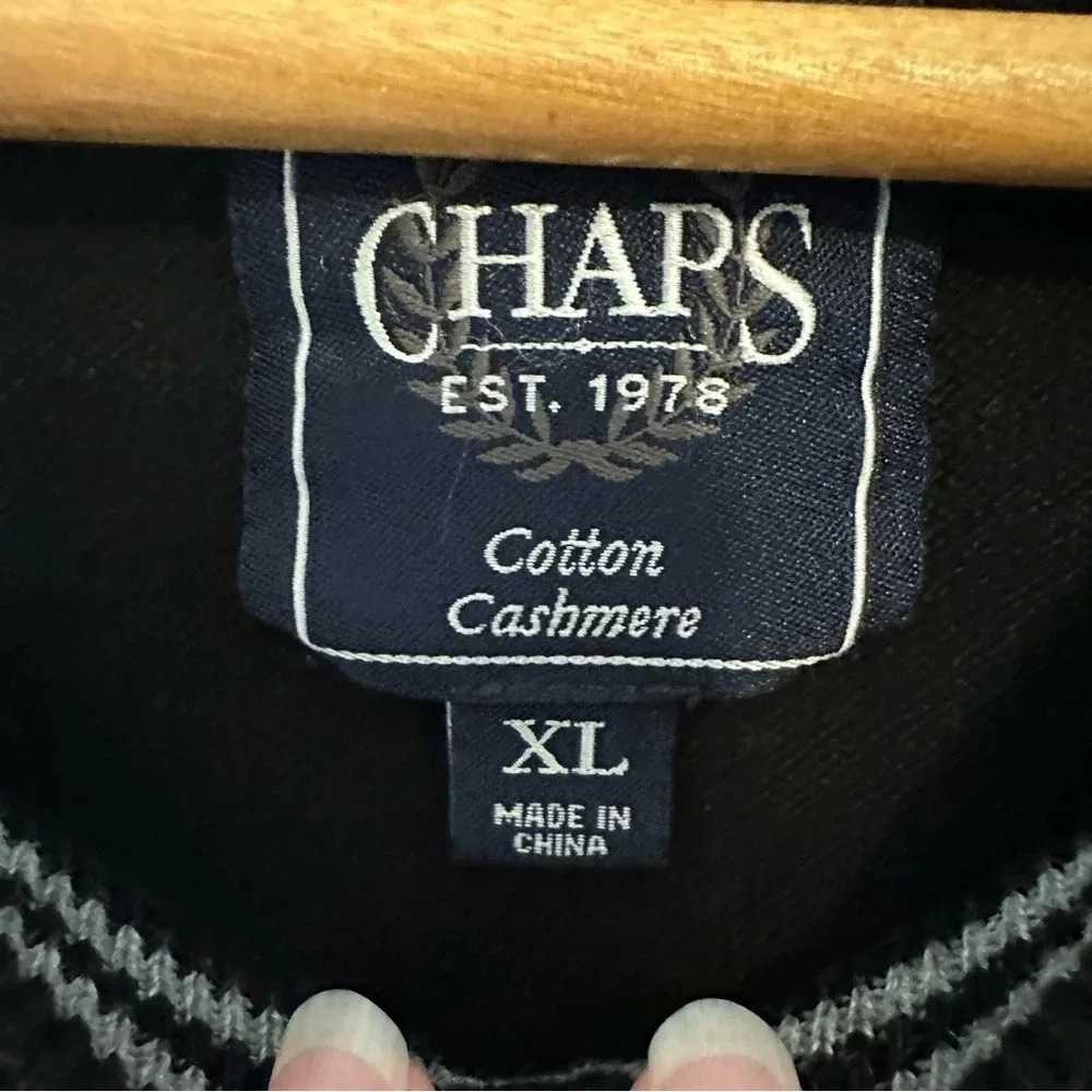 Chaps Sweater Mens Cotton Cashmere Blend Long Sleeve Crewneck Pullover Size XL - Picture 10 of 12